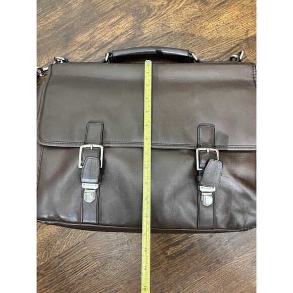 AUTHENTIC COACH LEXINGTON BROWN LEATHER BUSINESS FLAP BRIEFCASE #70666 EUC - Picture 11 of 16